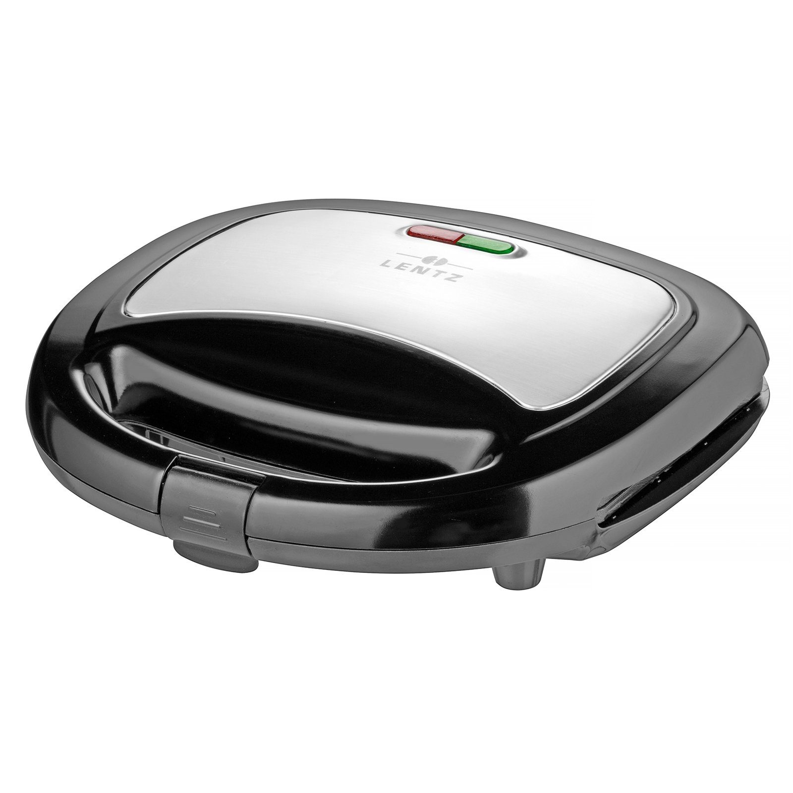 Lentz Sandwichmaker 2er-Sandwichmaker Schwarz Edelstahl, 750 W