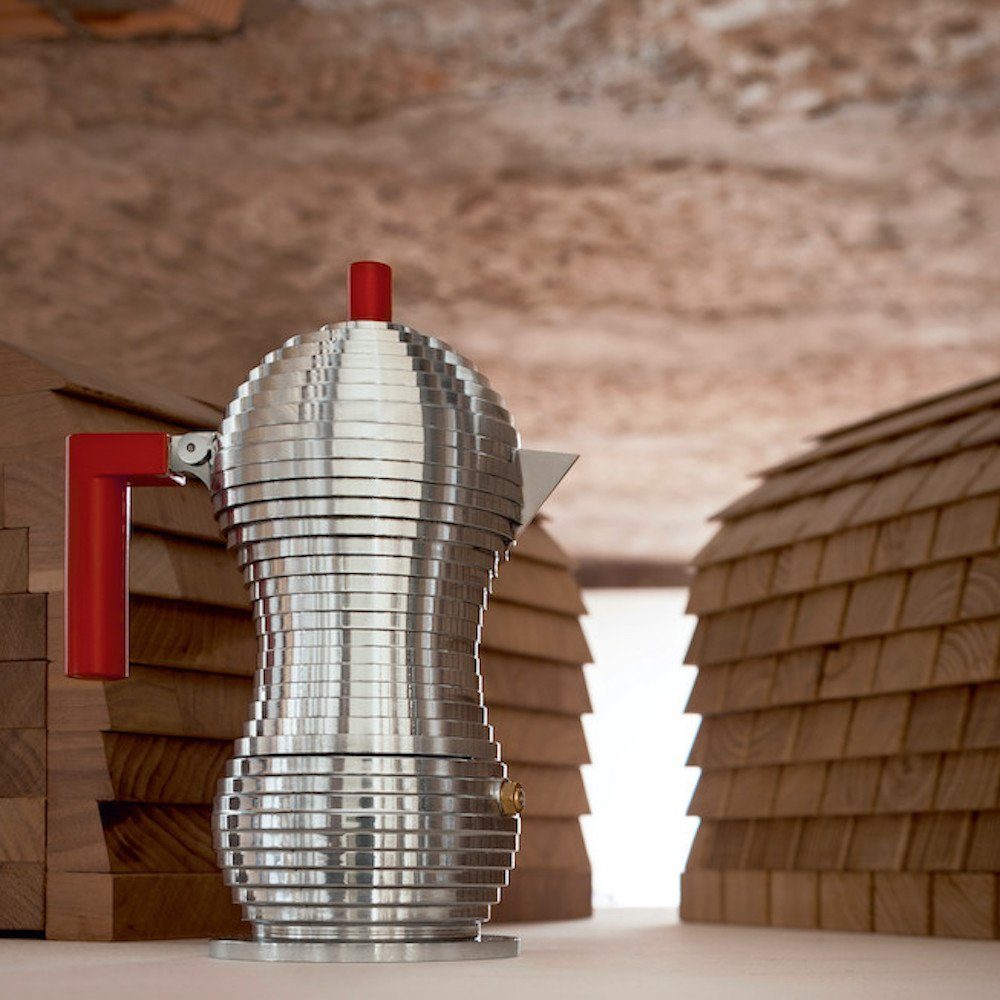 Alessi Espressokocher Pulcina, Rot