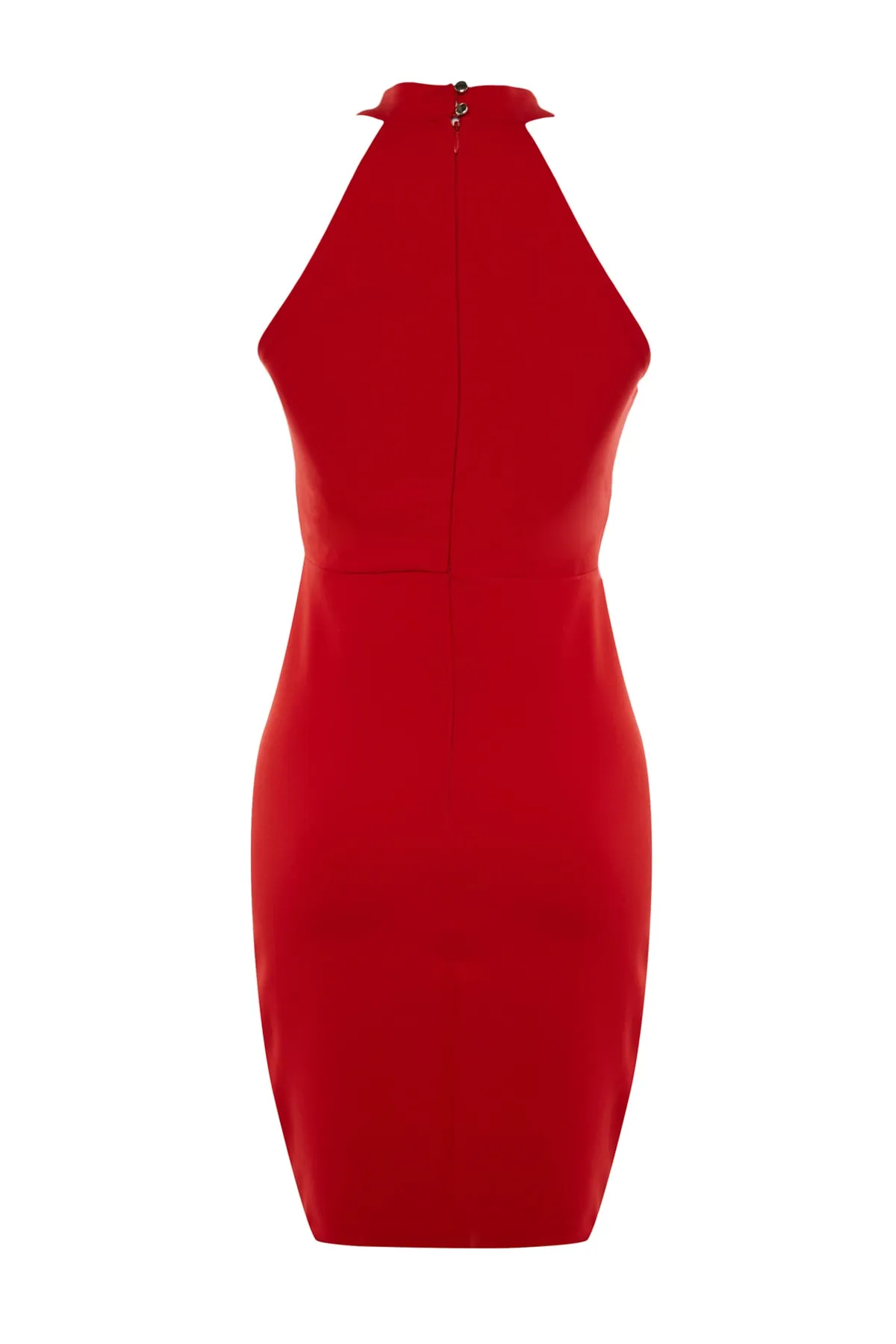 Trendyol Collection  Rotes, figurbetontes, gefüttertes, elegantes Abendkleid TPRAW19BB0007