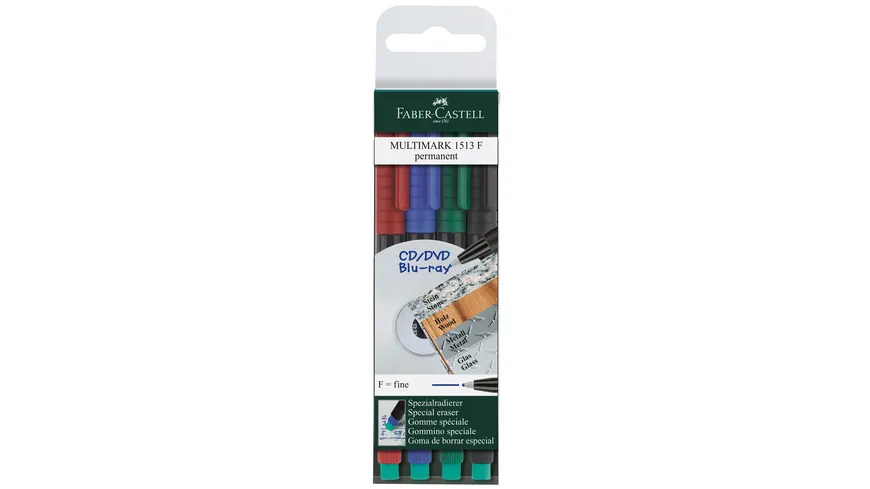 FABER-CASTELL Tintenschreiber Multimark F permanent mehrfarbig