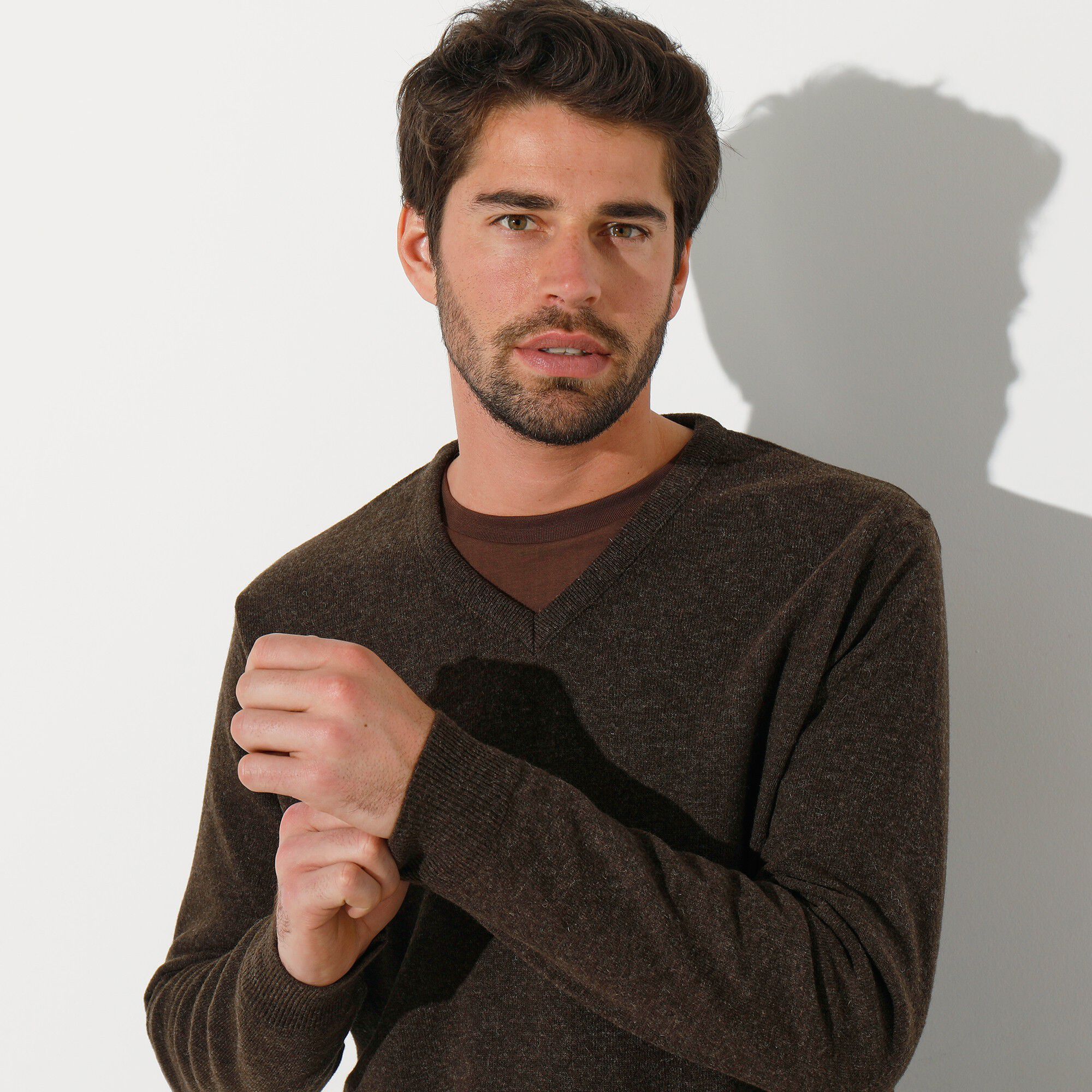 Pull col V 80% laine