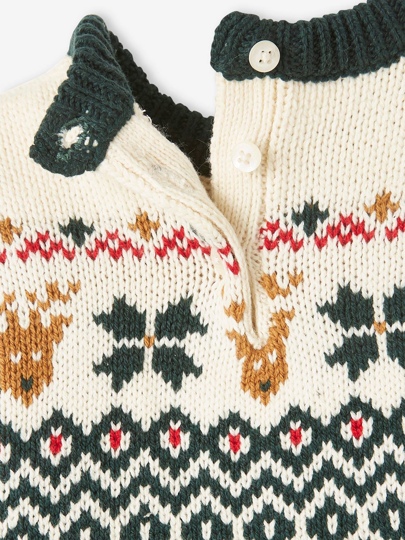 Vertbaudet Capsule Collection: Baby Weihnachtspullover Oeko-Tex - tanne