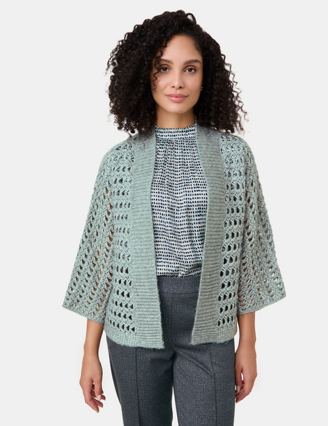 Lockerer Cardigan in Lochstrick