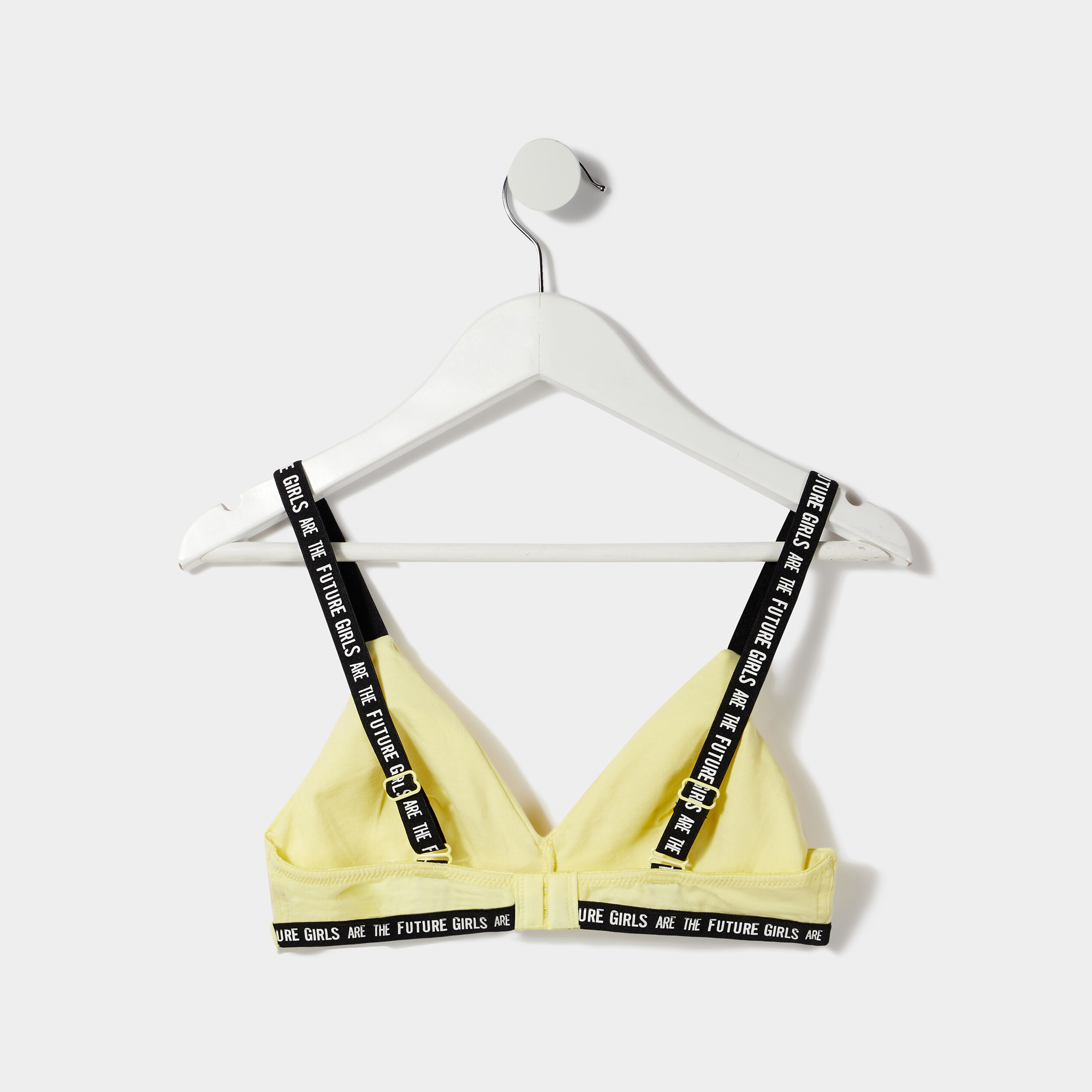 Lot 2 brassières forme triangle jaune pastel fille | La Halle