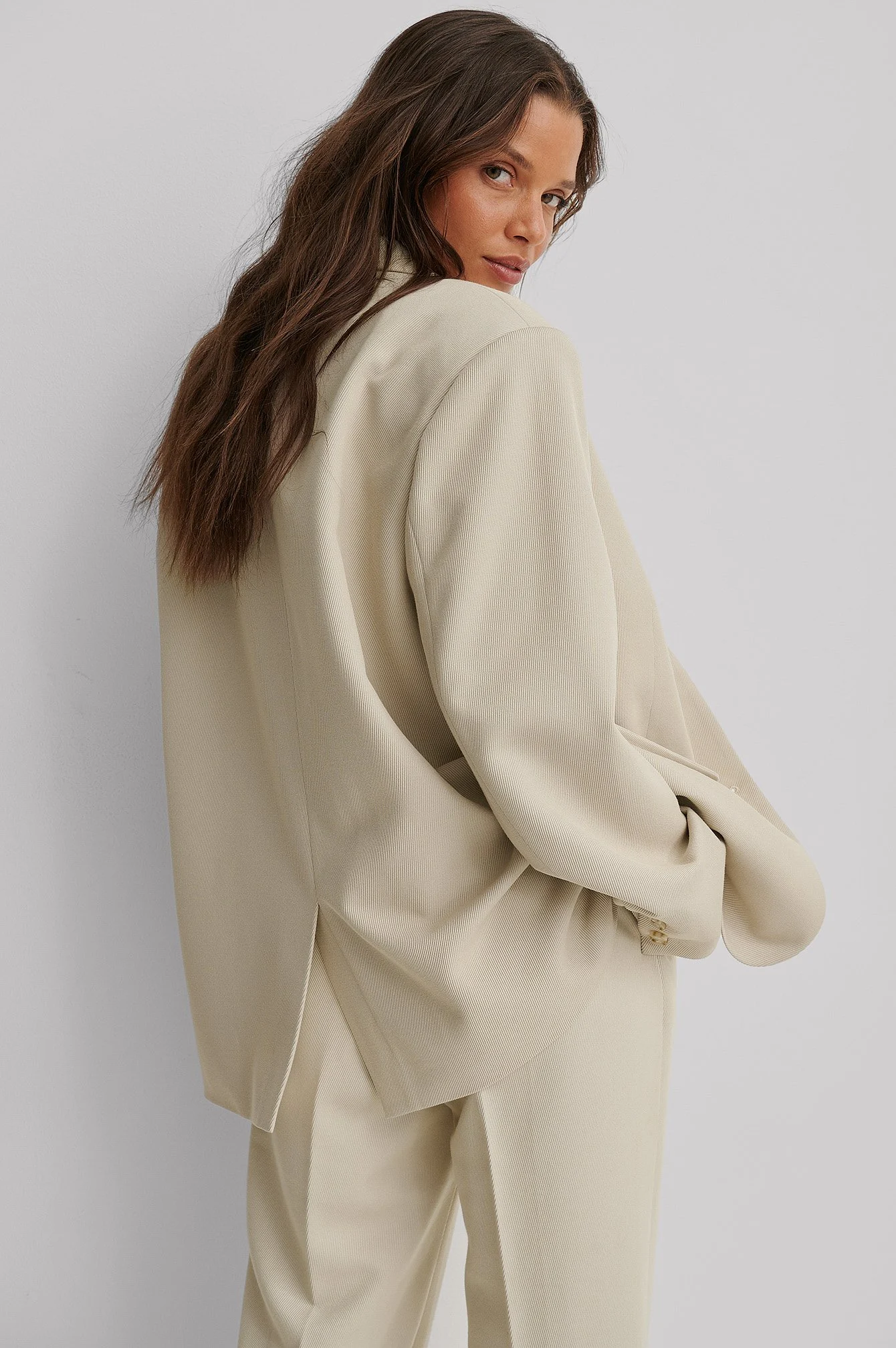 Oversiize-Blazer aus Twill