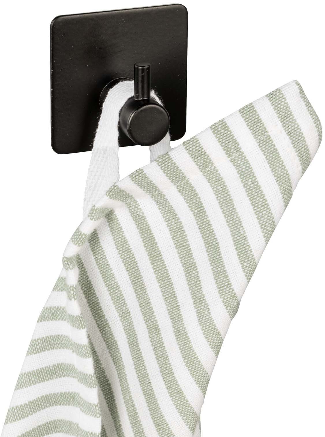 WENKO Wandhaken Ureo, (Set, 4-St), Edelstahl, für Handtücher, Kleidung