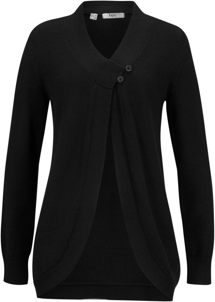 Strickjacke mit rundem Saum
