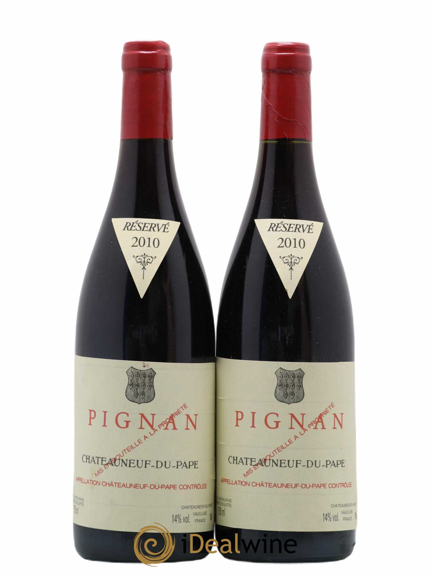 Châteauneuf-du-Pape Pignan Emmanuel Reynaud  2010 - Lot de 2 Bouteilles