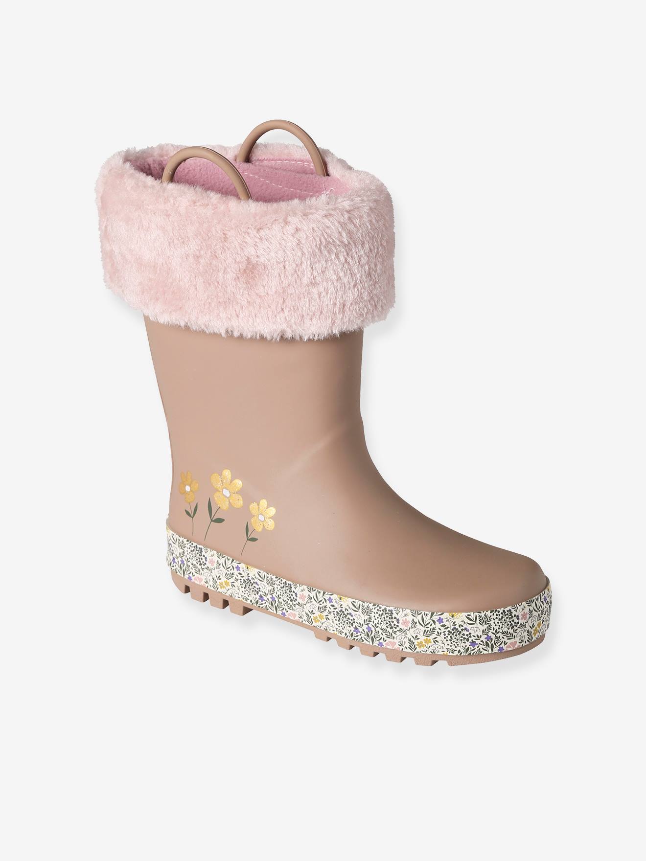 Vertbaudet Warme Kinder Gummistiefel - rosa