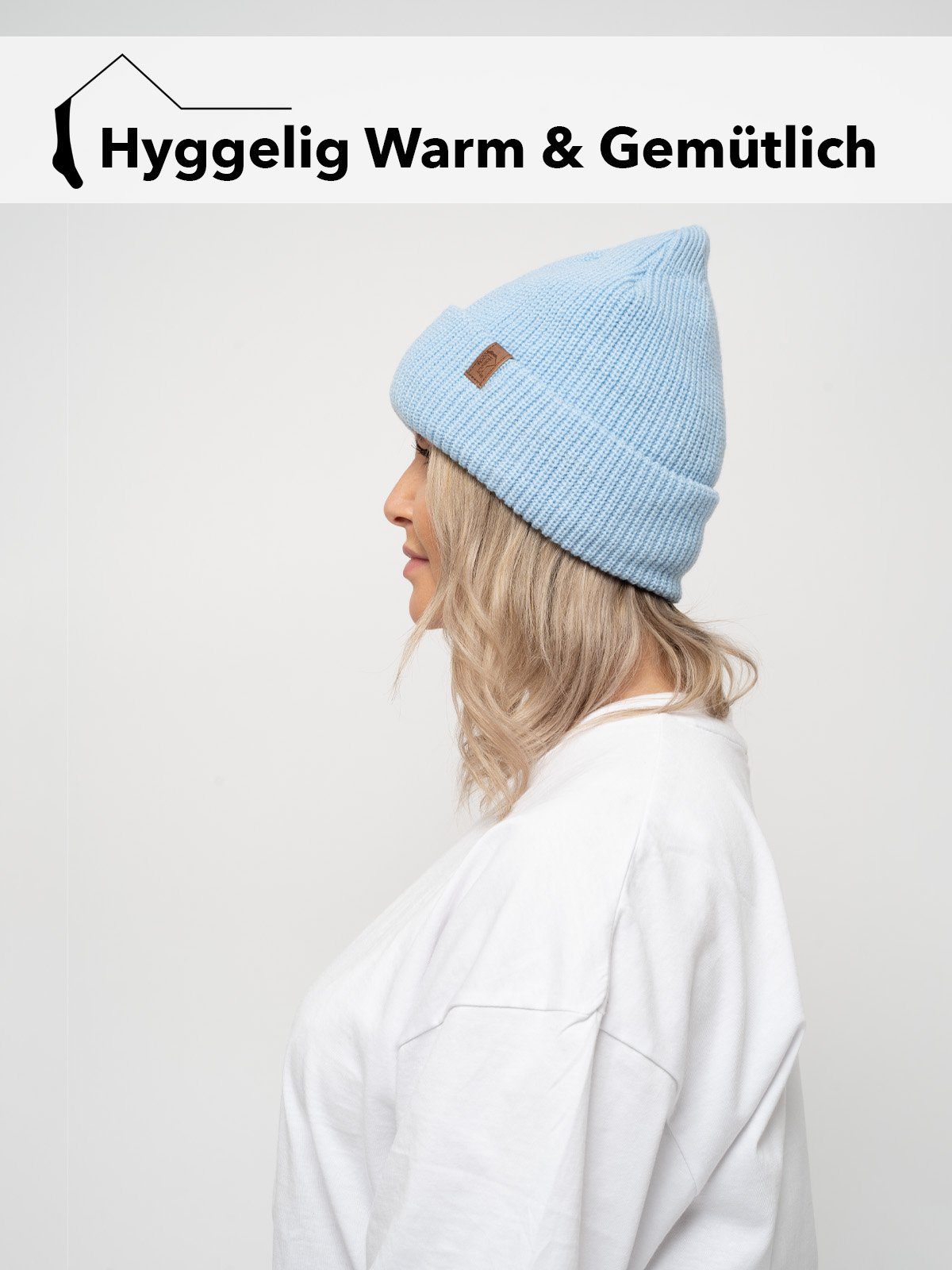 HomeOfSocks Beanie Beanie Mütze Damen Herren THINSULATE Wasserdichte Fleece Warm Winter mit Umschlag
