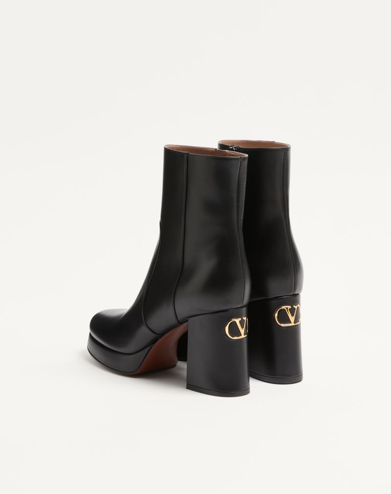Fawcette 90mm kalveskinds-platforms-ankelstøvle