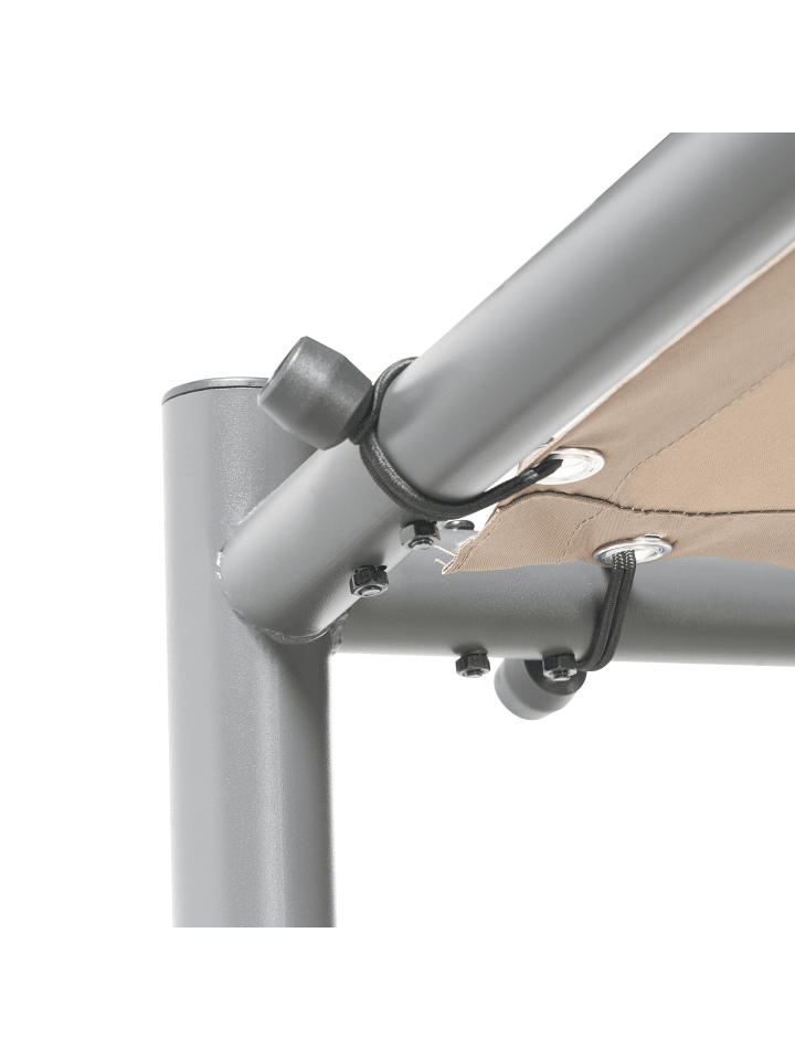 Beliani Garten-Pergola VIMINO in Beige/Schwarz - (W) 282 x (H) 282 x (L) 294 cm günstig kaufen onesize