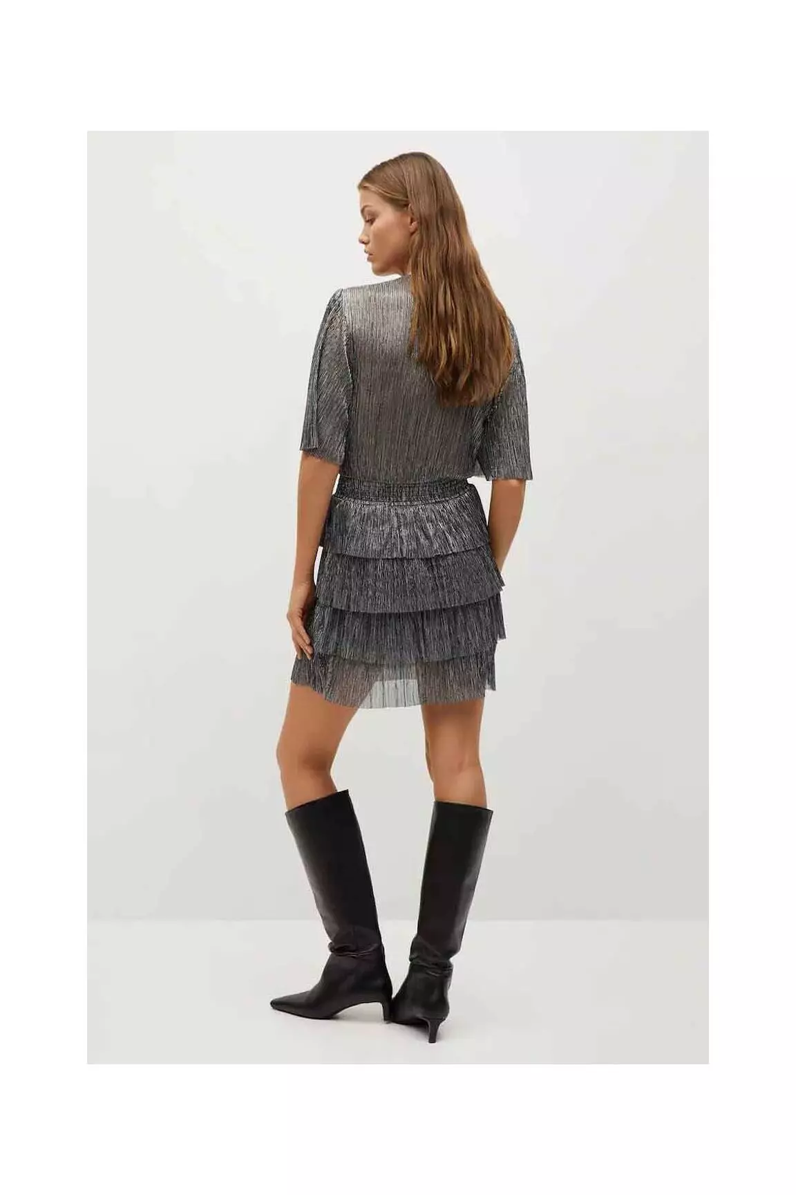 Mango Robes Mi Longues Femme couleur gris