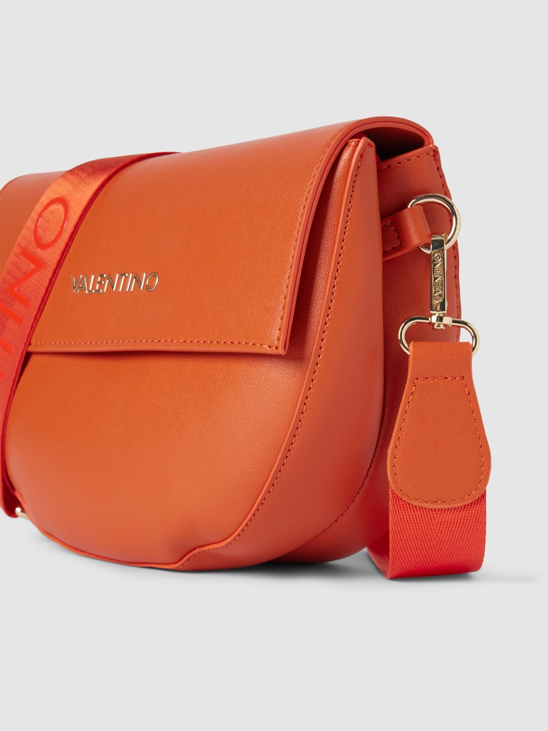 Handtasche mit Label-Details Modell 'Bigs' in dunkel orange