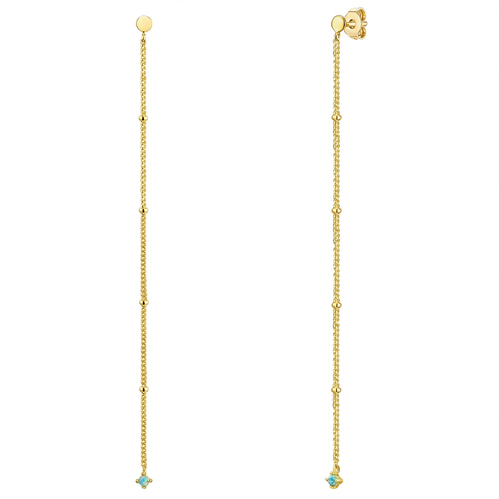 Glanzstücke München Puces d'oreilles en argent Argent sterling Opale (synth.) en Or jaune Boucles d'oreilles