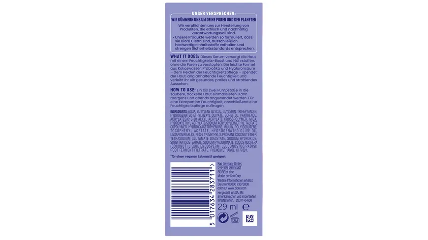 BIORÉ Hydrate & Glow Serum 29 ml 29 ml