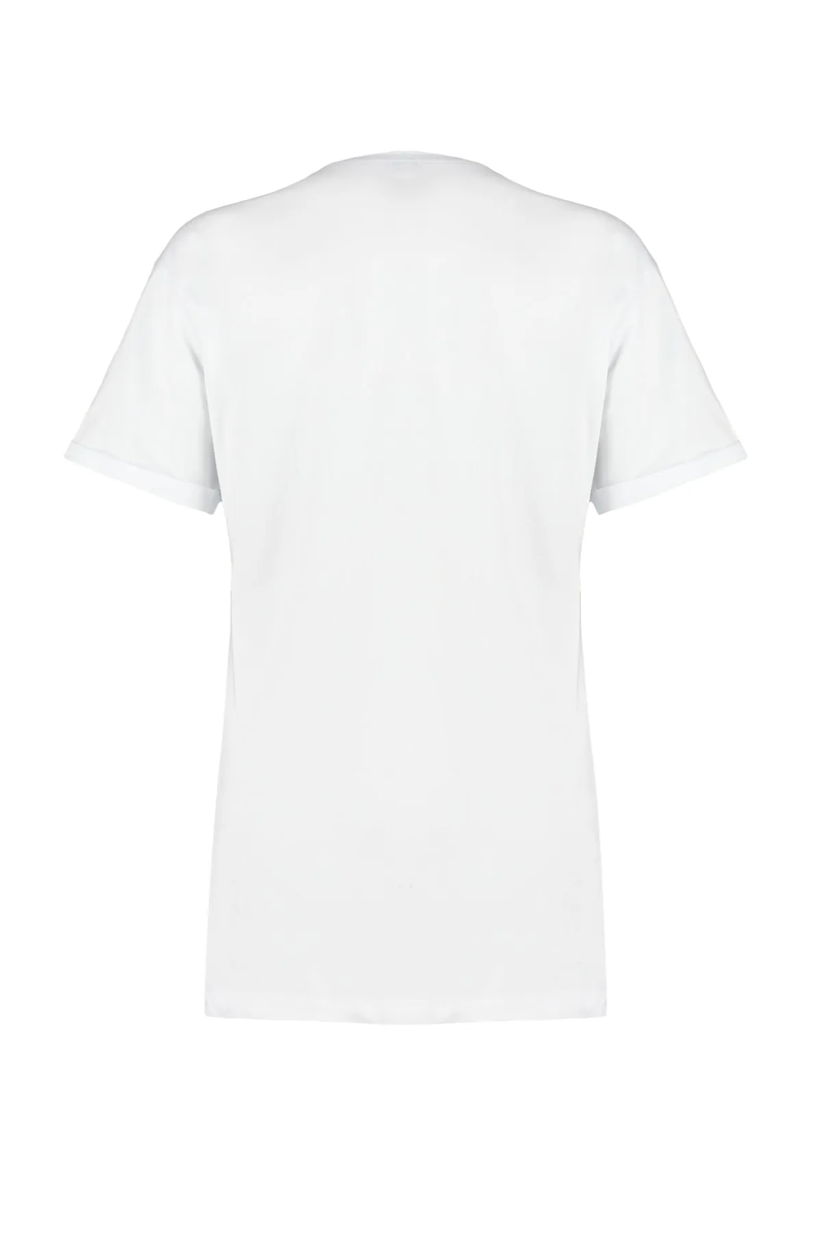 Trendyol Modest  Weißes T-Shirt aus gestricktem Perlendetail mit halblangen Ärmeln TCTSS23RT00002