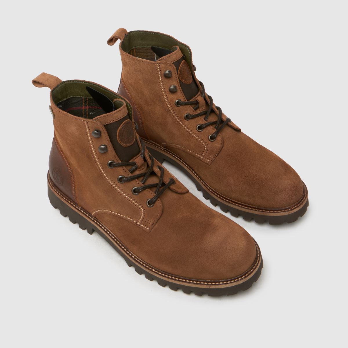 Barbour – Bruna derbystövlar med foggy-mönster