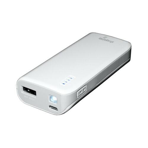 MediaRange Powerbank MR751 5600 mAh Grau, Weiß