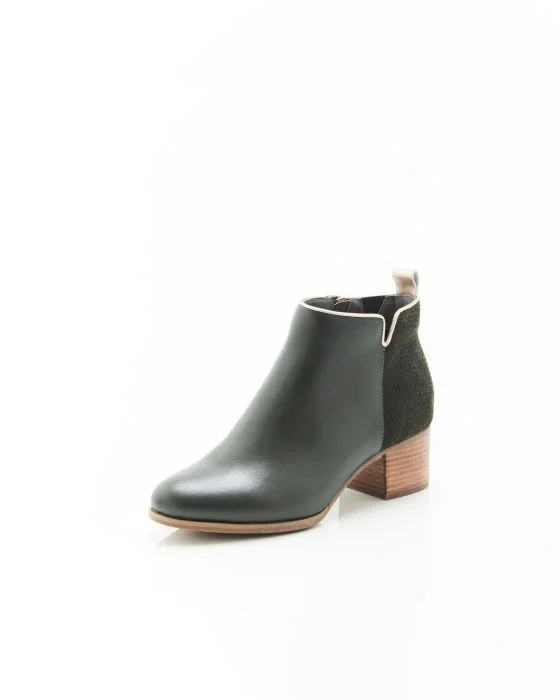 Bottines bi-matières