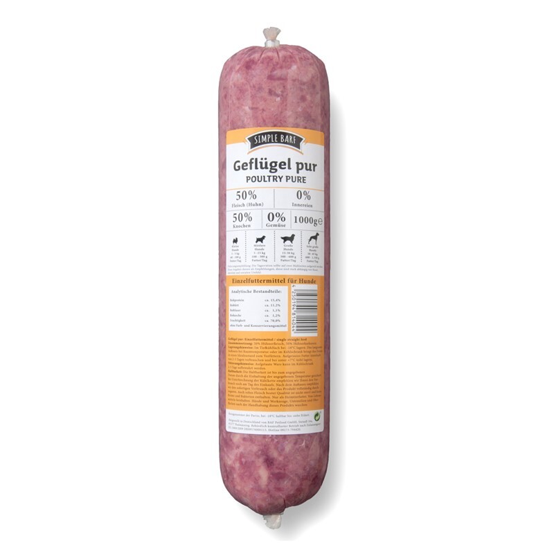 Simple BARF BARF/ Frostfutter Simple BARF Geflügel pur 24x1 kg