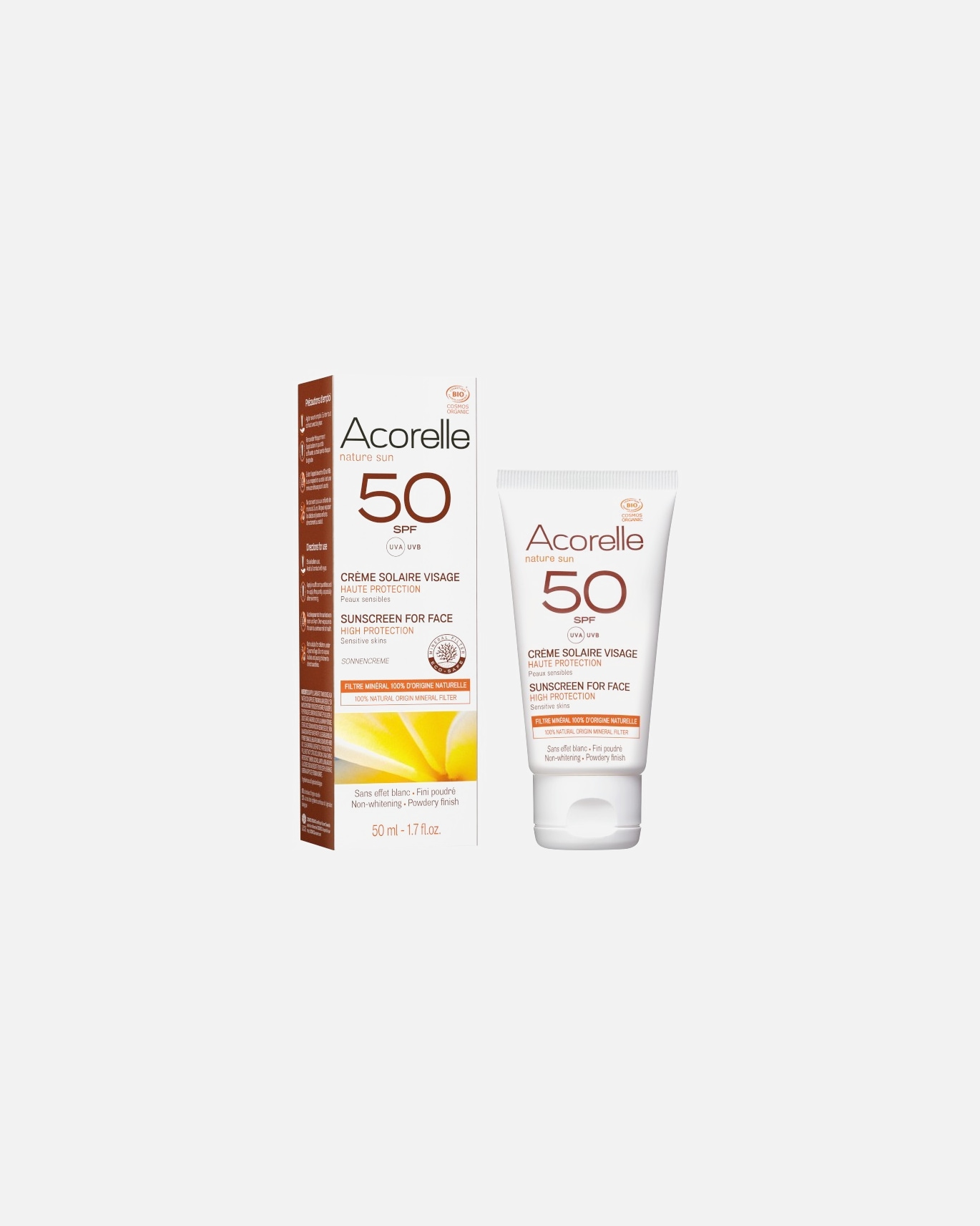Acorelle krem przeciwsłoneczny do twarzy SPF50 50 ml**