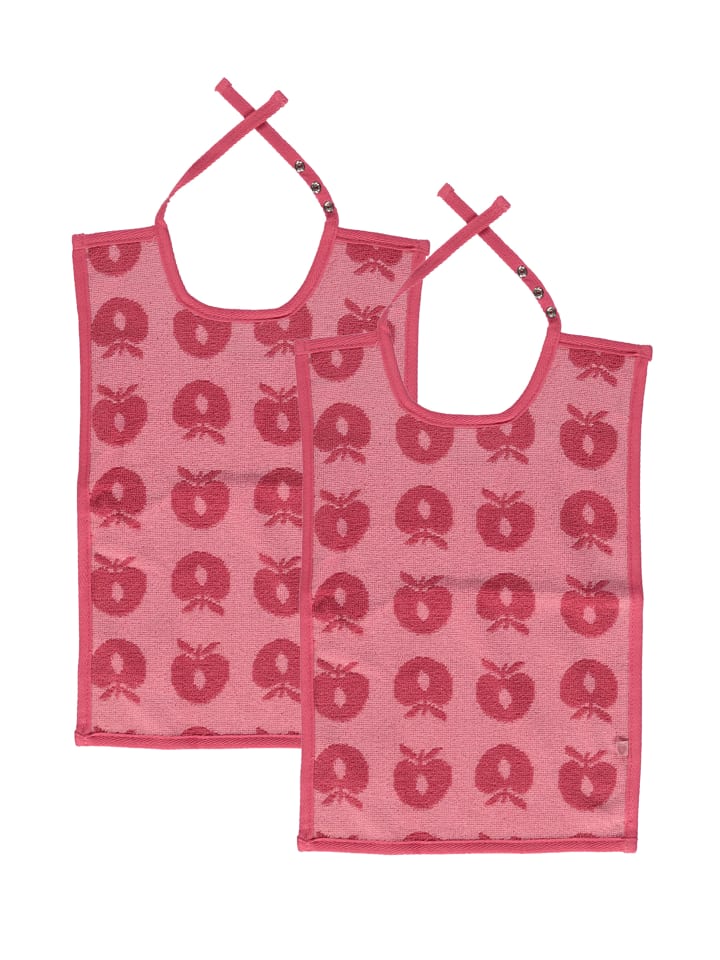 Småfolk Lätzchen 2 Packungen große Lätzchen mit Äpfeln in pink günstig kaufen onesize