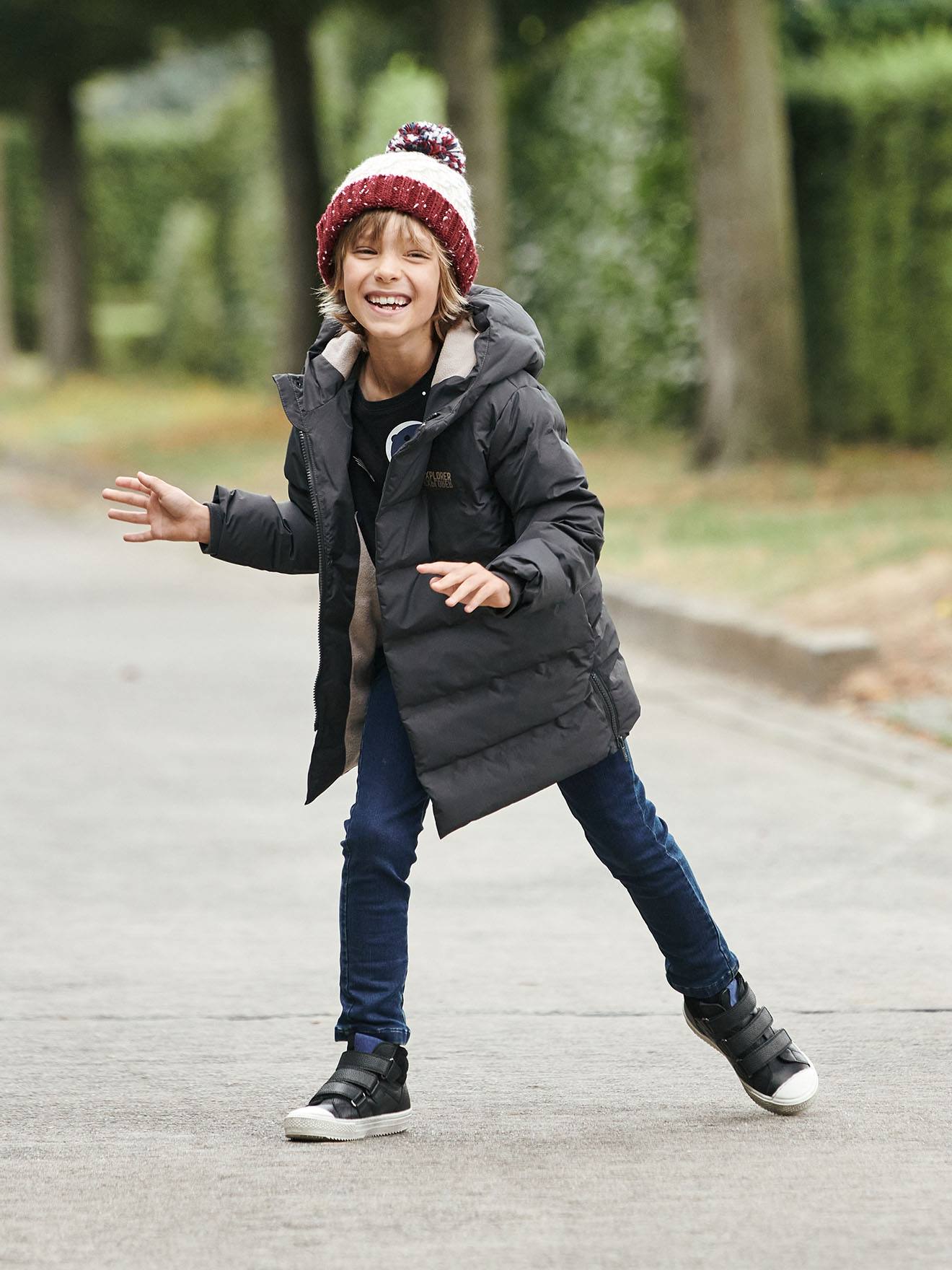 Vertbaudet Jungen High-Sneakers - schwarz