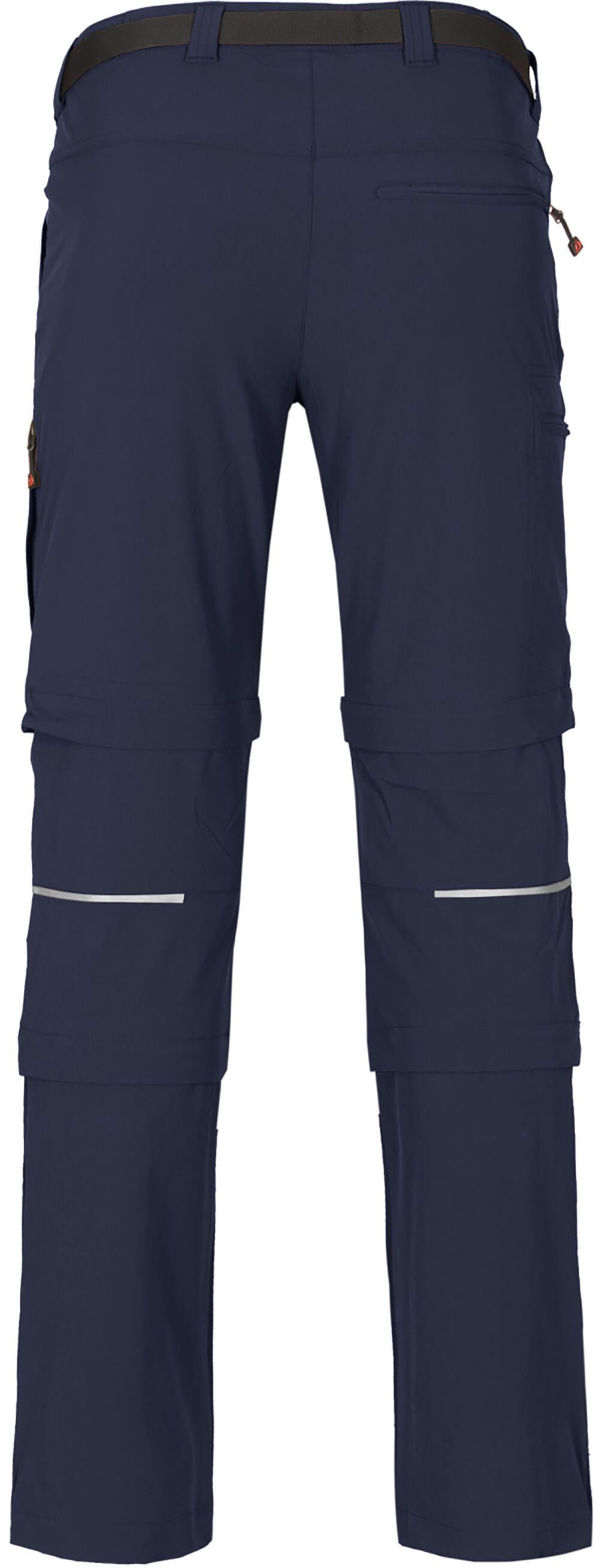 Bergson Zip-off-Hose QUEENSLAND Doppel Zipp-Off mit T-ZIPP Herren Wanderhose, vielseitig, pflegeleicht, Normalgrößen, peacoat blau
