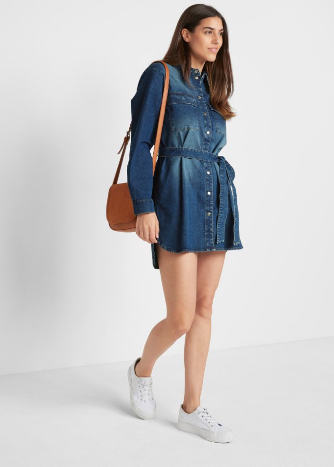 Jeanskleid mit Gürtel
