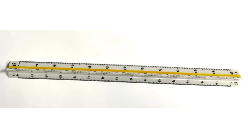 RHEITA Dreikant-Maßstab im Etui 30cm