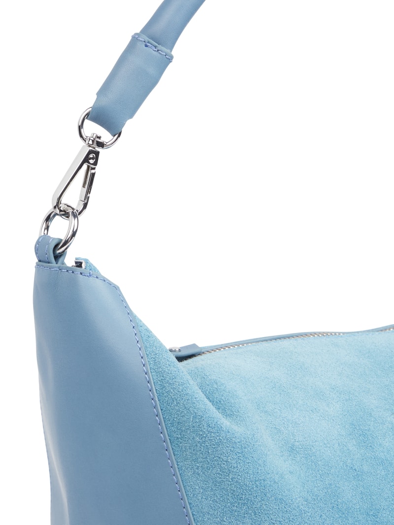 Hobo Bag aus Leder in ozean blau