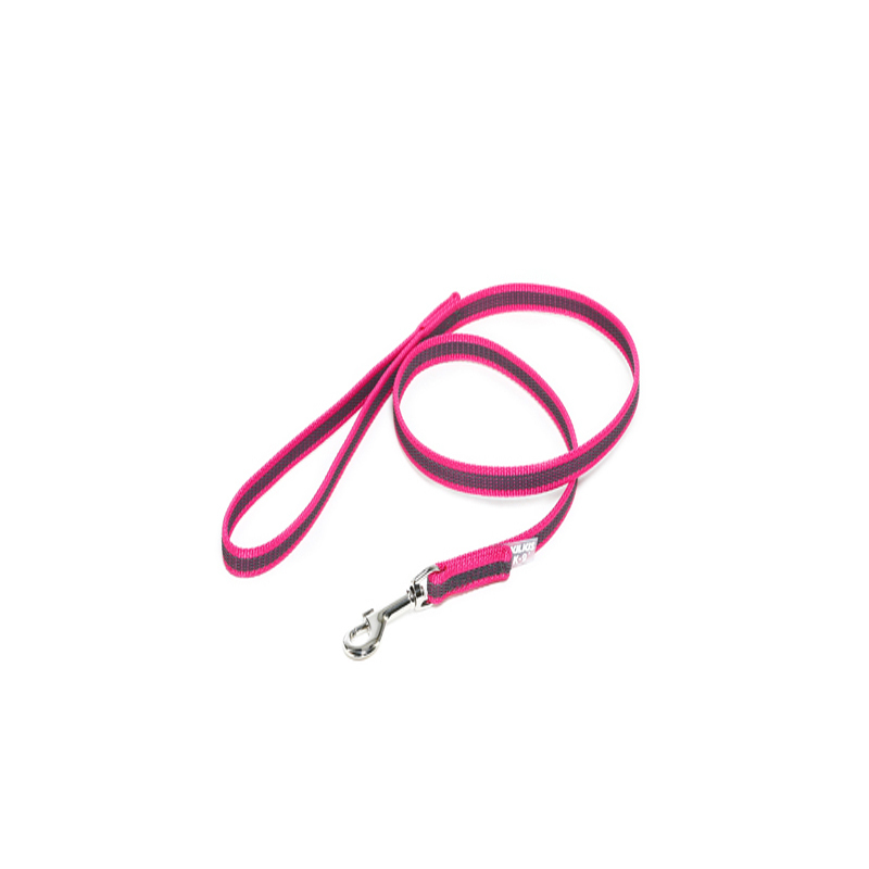 JULIUS-K9 Hundeleinen JULIUS-K9 Führleine 14mm Schlaufe 1 m pink/ grau