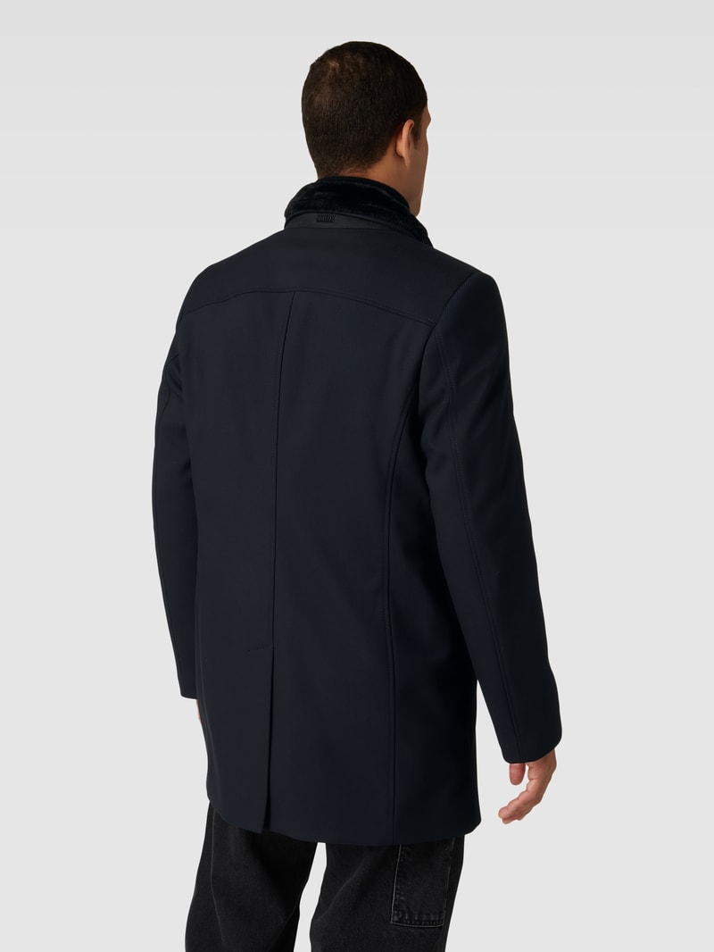 Kurzmantel im Double-Layer-Look Modell 'Arsenal' in marineblau