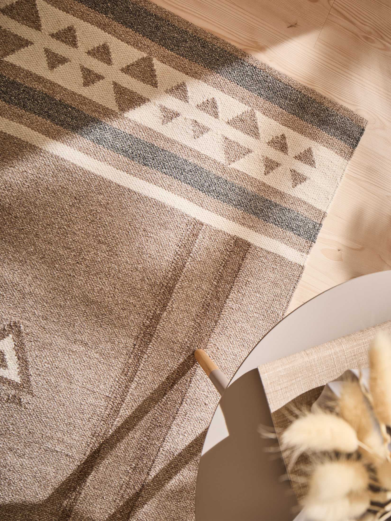 Berga Flachgewebe-Teppich, Light Brown
