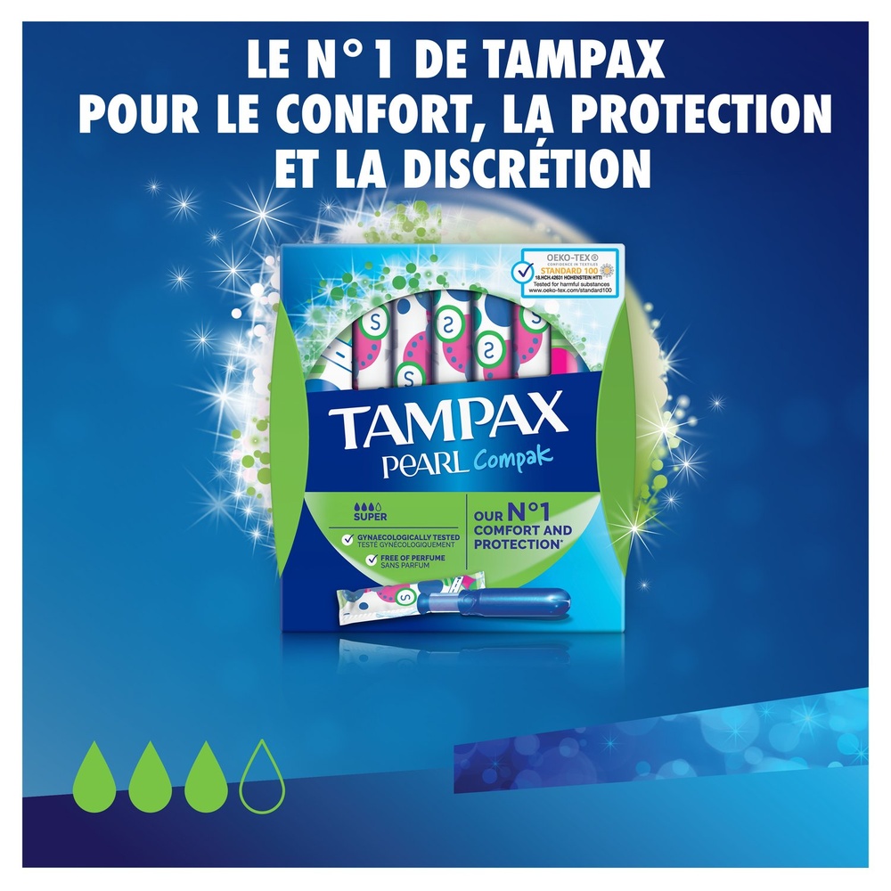 tampax Tampax Pearl Compak Super Tampons 18 Tampons