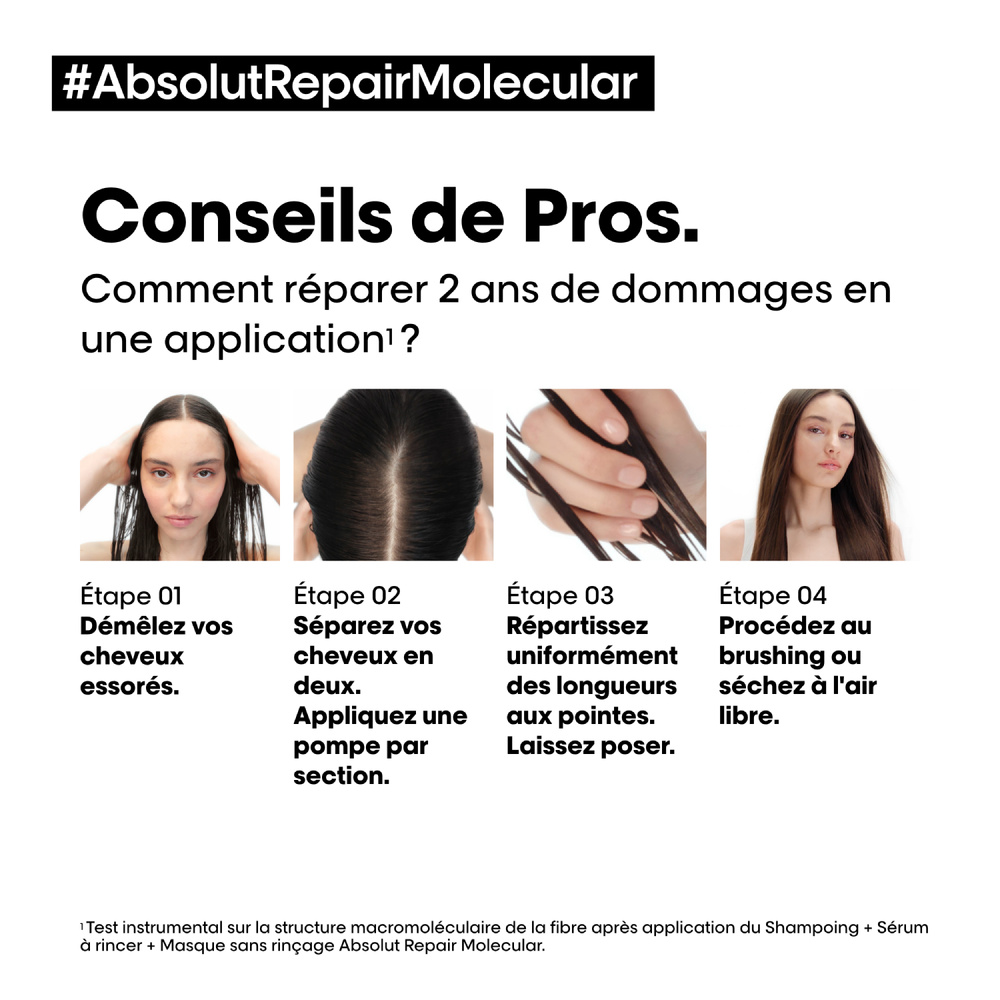 L'Oréal Professionnel Serie Expert Absolut Repair Molecular Masque sans rinçage 100 ml Masque sans rinçage