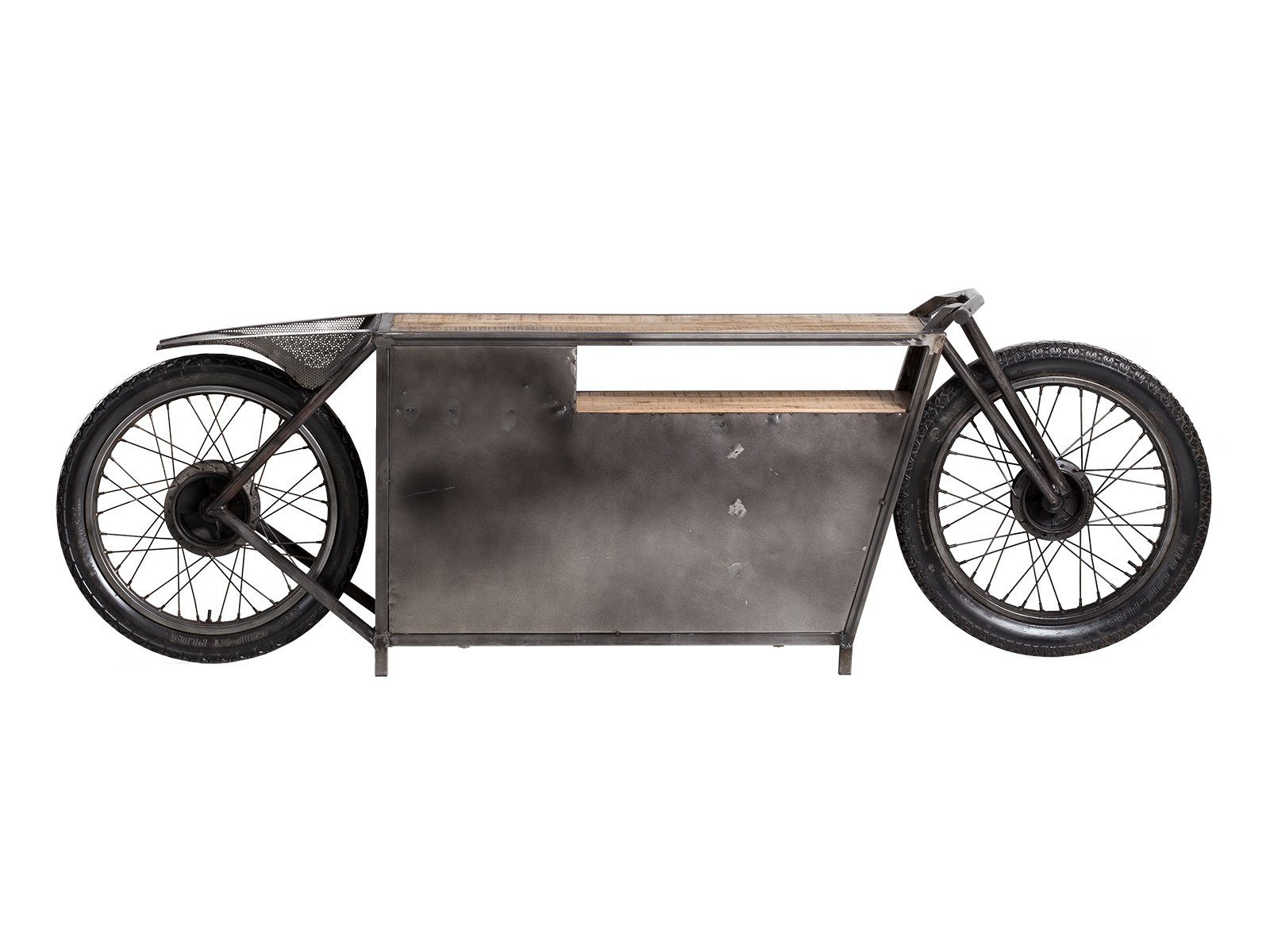 massivum Bartisch Motorrad Bike Harlow TV-Sideboard Konsole Hausbar TV-Bank