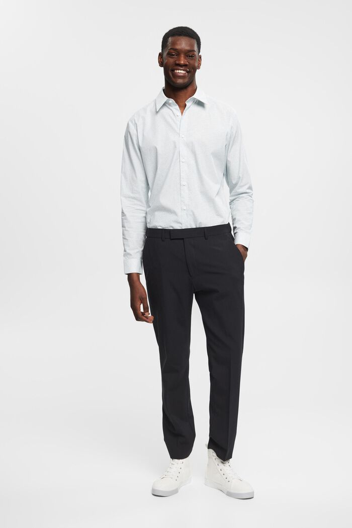 Slim-Fit-Hemd aus Baumwolle mit Muster