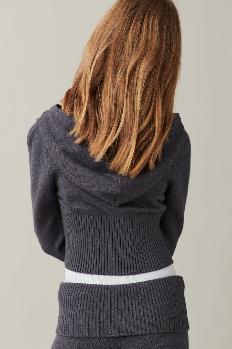 Knitted yoga hood
