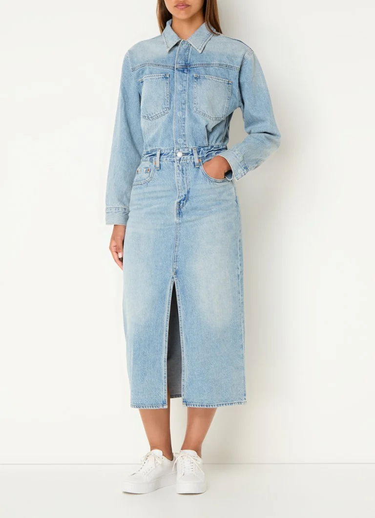 Vestido camisero midi de mezclilla Levi's con bolsillos en el pecho