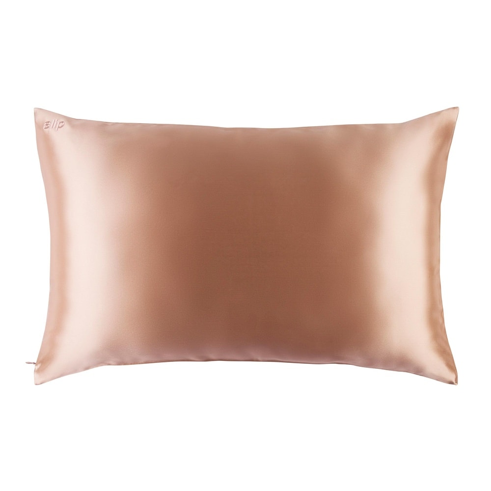 slip taie d'oreiller pure soie slip - queen - rose gold taie d'oreiller queen