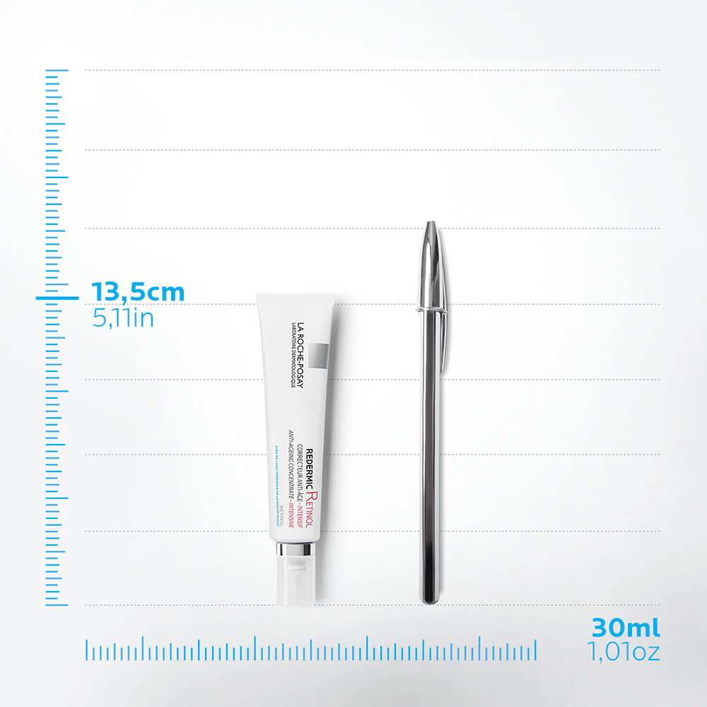 Crema facial antiedad con concentrado de retinol Redermic LRP - Tratamiento facial antiarrugas de 24 horas, tratamiento facial antiimperfecciones de 24 horas