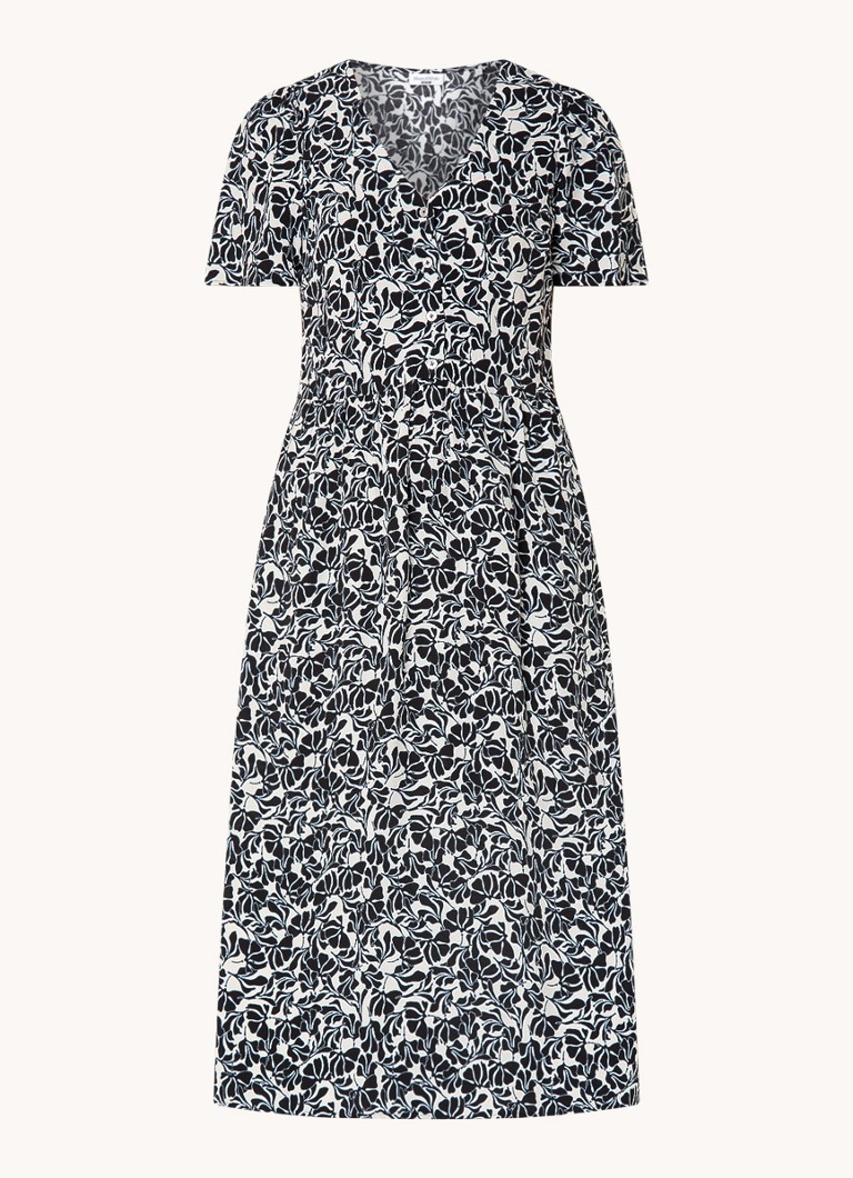 Vestido túnica midi de mezclilla con estampado floral de Marc O'Polo