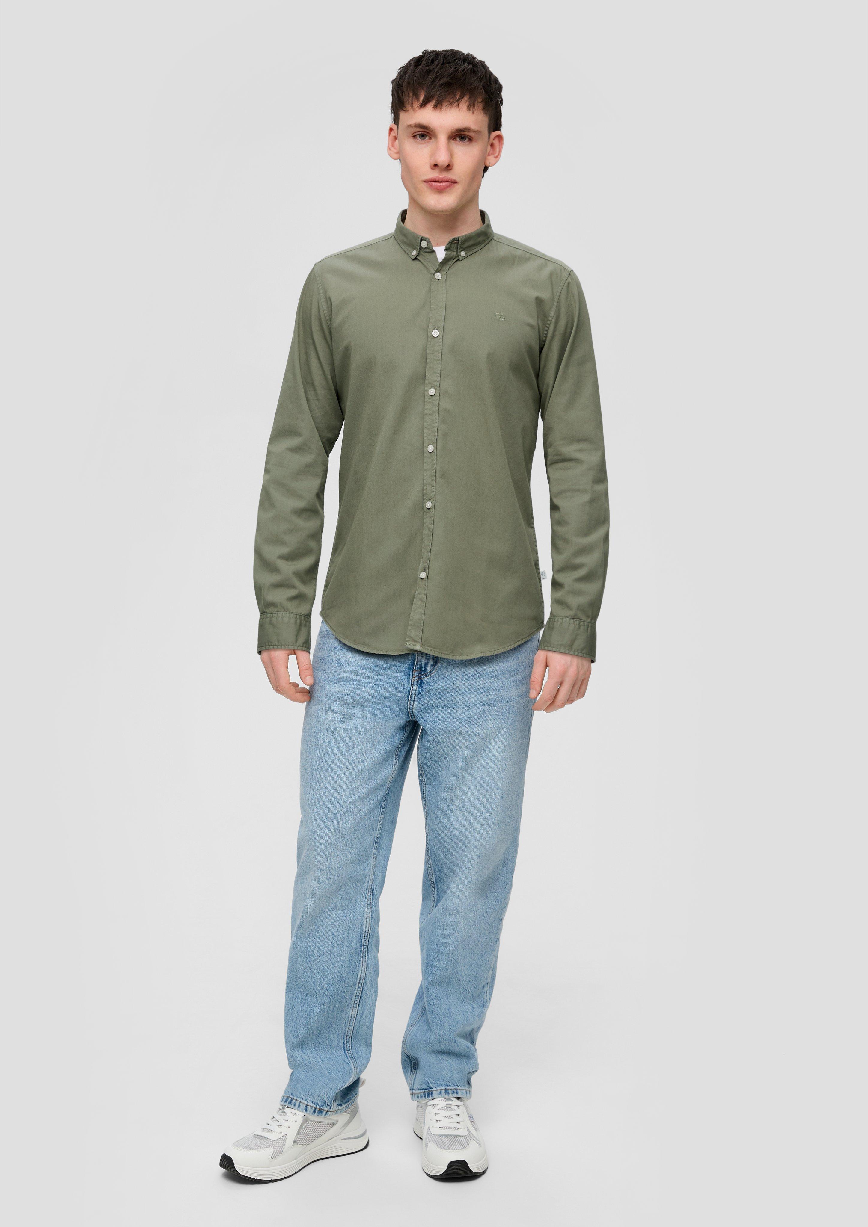Langarmhemd aus Twill  2140793-7380