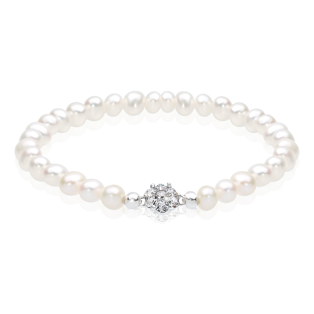 Elli Elli Bracelet Süwasserperlen Kristalle 925 Silber Bracelet