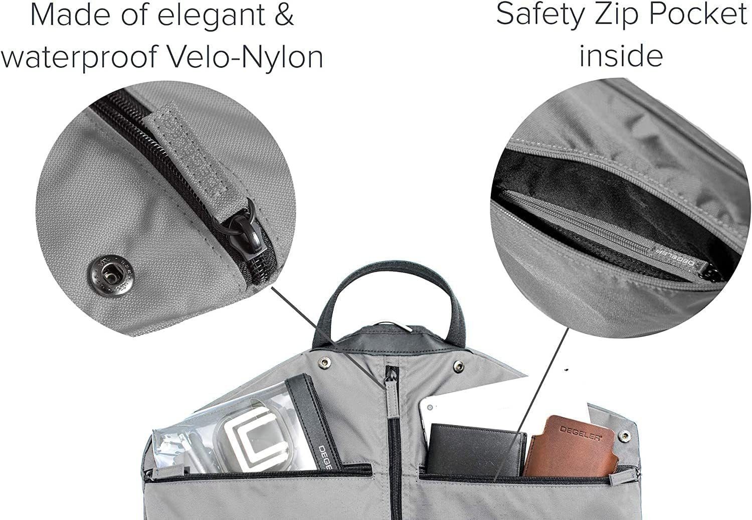 DEGELER Kleidersack SkyHanger (Anzugtasche, Reisetasche, 52 x 54 cm) Wasserdicht, Atmungsaktiv, Made in Germany, versch. Farben