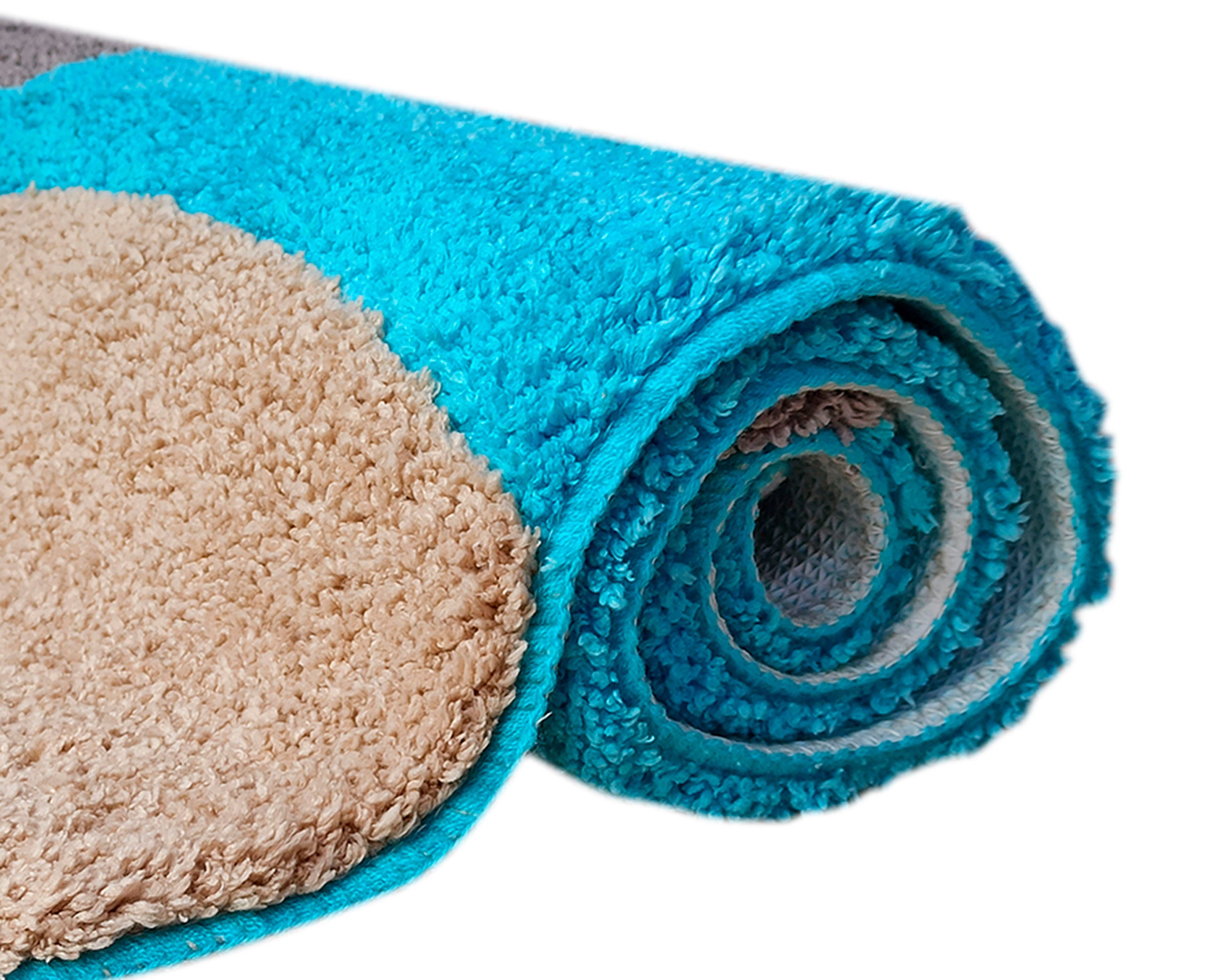 Badematte Belio my home, Höhe 20 mm, rutschhemmend beschichtet, fußbodenheizungsgeeignet, schnell trocknend, strapazierfähig, Kunstfaser, rechteckig, Badematte, Badteppich, Badematten auch als 2 tlg. Set erhältlich, bunt