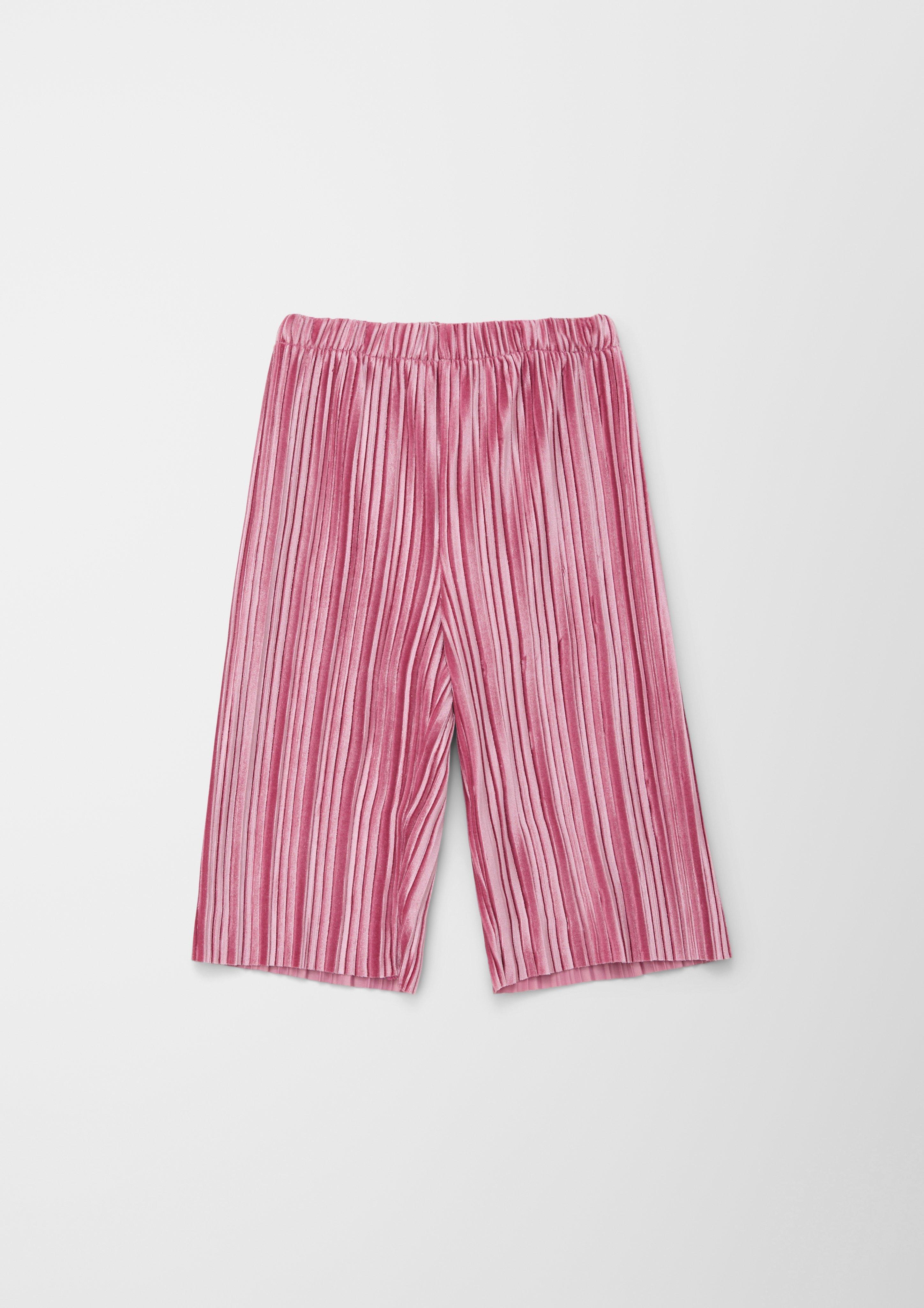 Loose: Culotte aus plissiertem Samt  2141333-4592