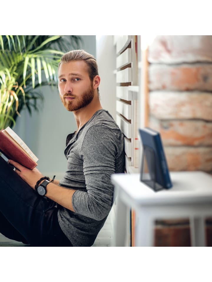 relaxdays 2 x Buchstütze in Anthrazit - (B)9 x (H)14 x (T)12,5 cm günstig kaufen onesize